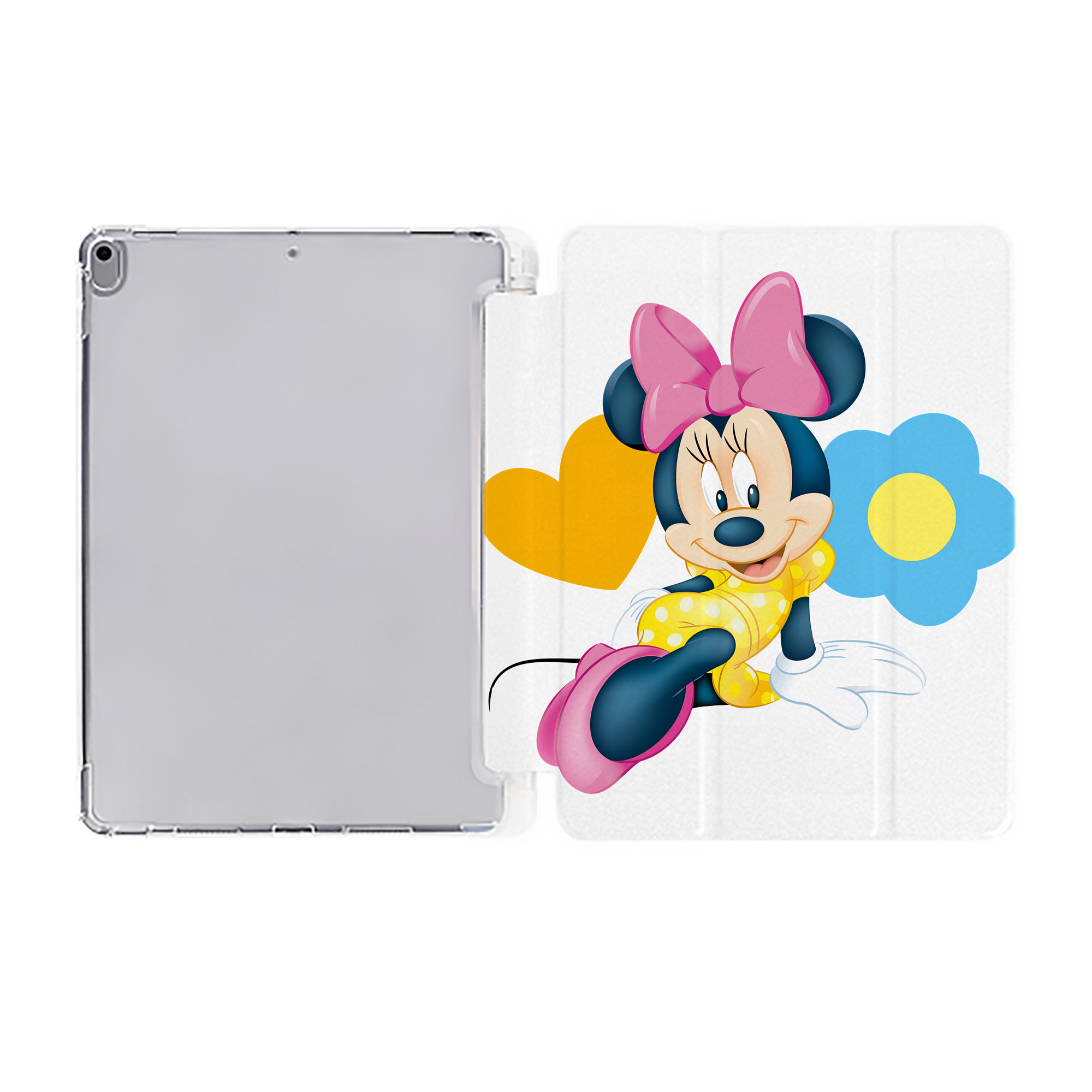 （画像用） ミッキーマウス Mickey Mouse IPad ケース ペン収納付き 三つ折りスタンド PUレザー×シリコン 対応機種9.5/10.5/10.9インチ